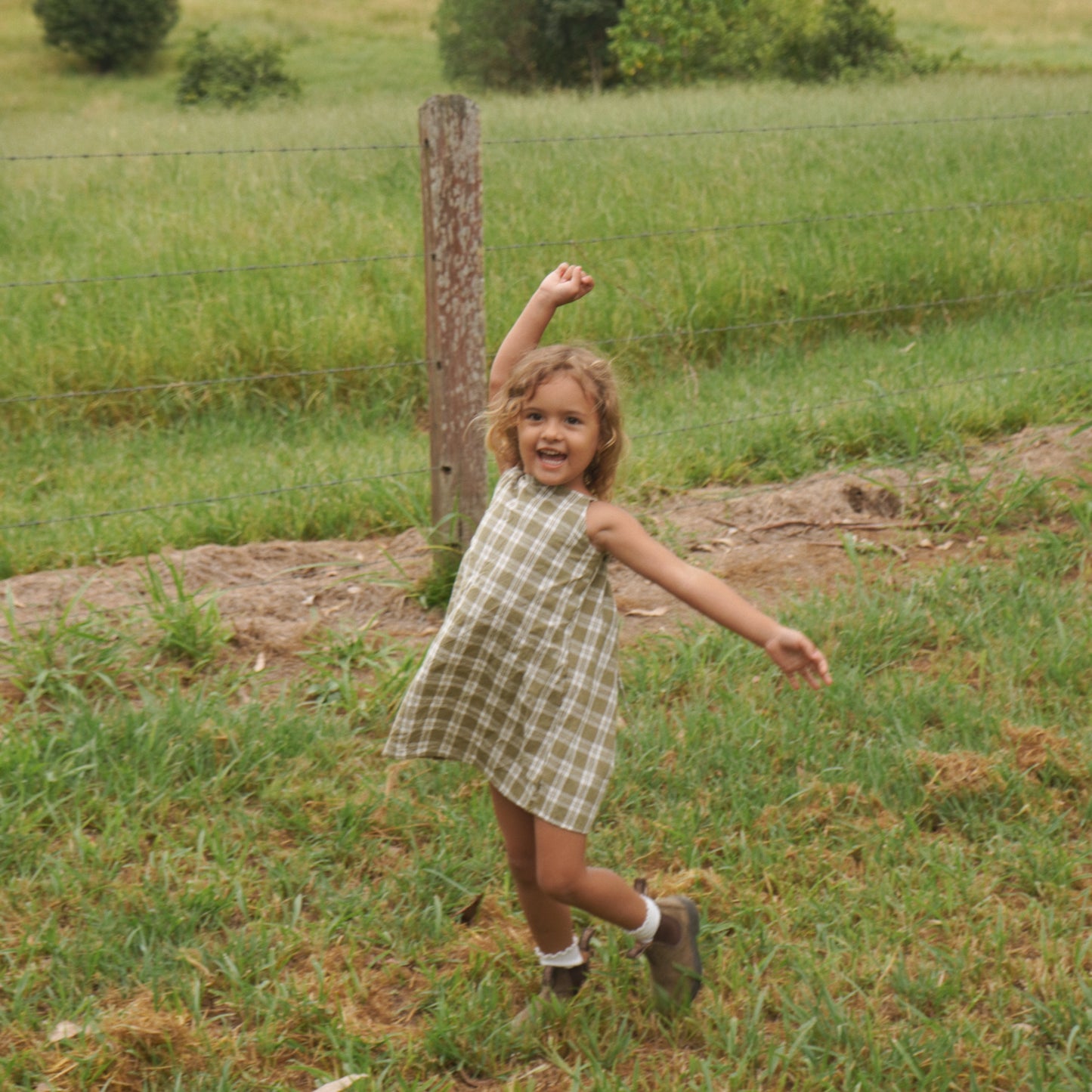 dress | green gingham