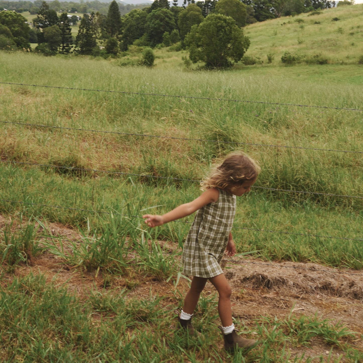 dress | green gingham